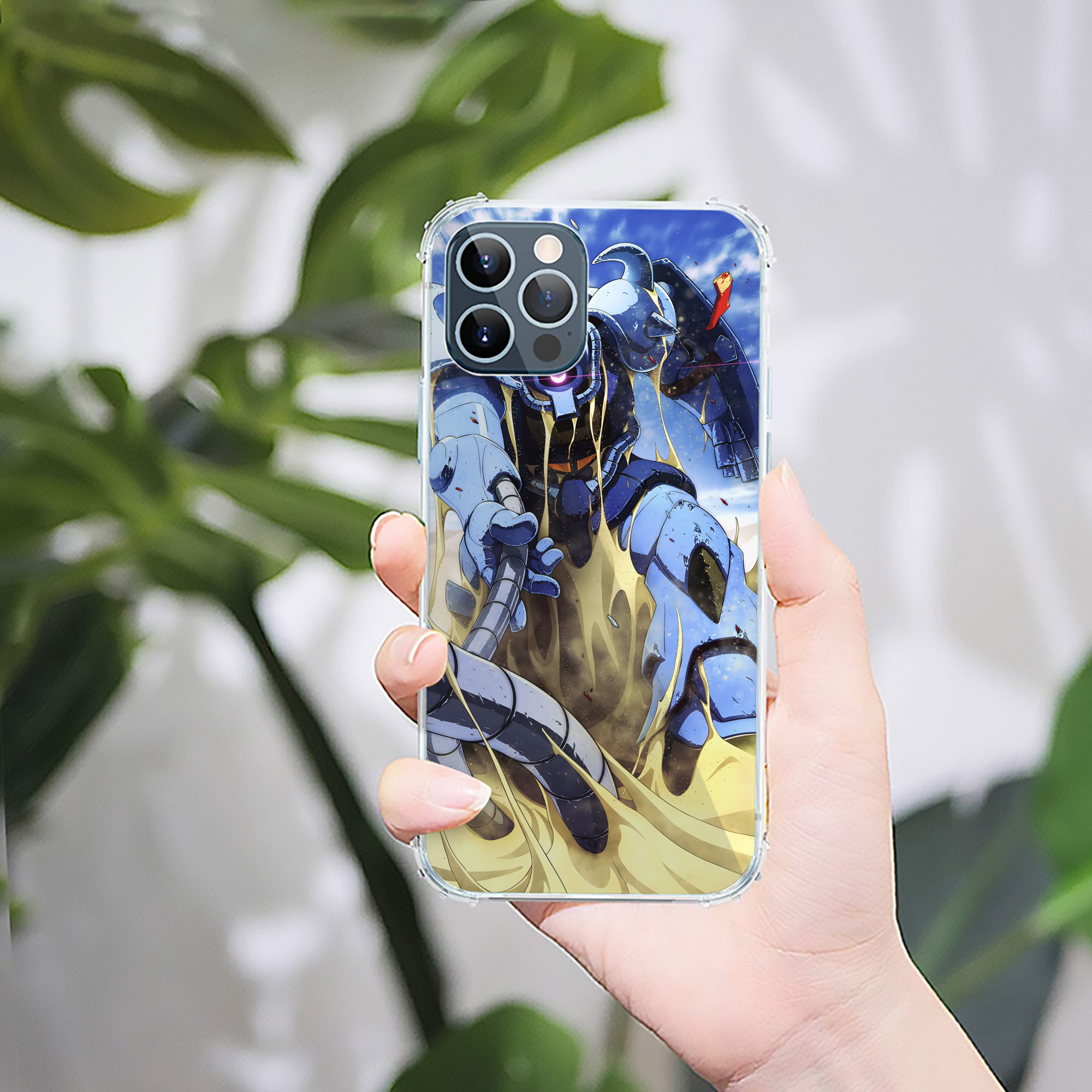 （画像用） 機動戦士ガンダム Mobile Suit Gundam 【iPhone 12シリーズ対応】透明スマホケース（クリアソフトケース）